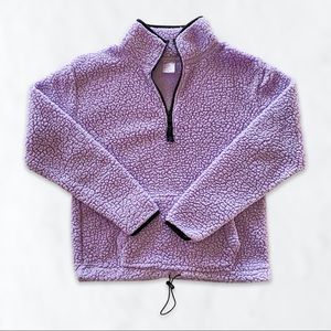 Light Purple Teddy Half Zip